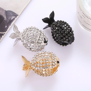 Pinze per capelli a coda di pesce con strass scintillanti in oro, argento e nero