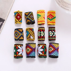 Perles de Dreadlocks en Alliage de Style Ethnique Anneaux de Cheveux Motif Géométrique Accessoires de Cheveux Africains Homme Femme