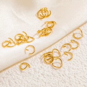 Stainless Steel Gold Plated Jewelry Findings For DIY Making Jump Rings Lobster Clasps Spacer Beads Ball Head Pins Hooks