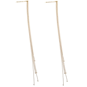 Épingles à cheveux dorées avec longues chaînes à franges métalliques pour coiffures élégantes