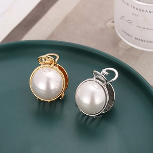 Lot de pinces à cheveux élégantes dorées et argentées avec perles pour demi-coiffure