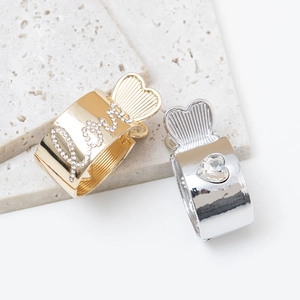 Elegant gold and silver heart claw clips with rhinestones for high ponytail styling