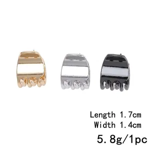 Mini-Haarklammern aus Metall in Gold Silber und Schwarz Größe 1.7cm für Haare