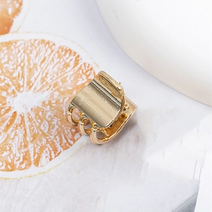 Mini-Haarklammer aus goldener Legierung mit Metallic-Finish für Seitenfrisuren