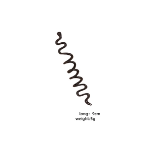 Forcina a spirale celtica in marrone scuro lucido, lunghezza 9 cm e peso 5 grammi