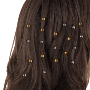 Retro Alloy Metal Hair Beads For Dreadlocks Braids Decoration Gold Silver Plated Dreadlock Accessories Vintage DIY Beads