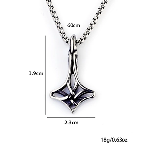Wikinger Keltenknoten Anhänger für Herren mit 60cm Kette aus Edelstahl Silber