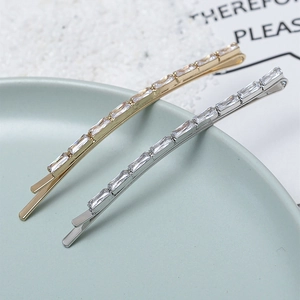 Elegant Zirconia Hair Clip For Women Vintage Duckbill Design Alloy Crystal Side Clip Minimalist Hair Accessories