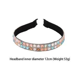 Women's Luxury Colorful Rhinestone Headband Fashion Sweet Dreamy Crystal Hair Band Geometric Sparkling Hair Accessories