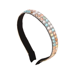 Dreamy colorful crystal headband with sparkling sequins and rhinestones for women