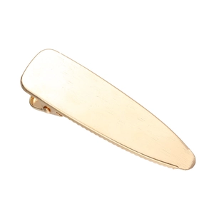 Barrette à cheveux minimaliste en alliage doré avec finition en métal brossé