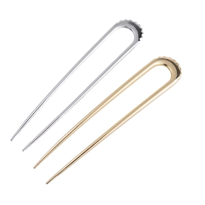Set di forcine per capelli minimaliste in metallo in finiture oro e argento lucido