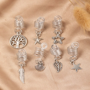 Dreadlock Jewelry Accessories Hair Coils Cuffs Tree Of Life Starfish Iron Hair Decorations For Women Boho Braid Jewelry