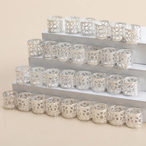 Metal Hollow Filigree Dreadlock Beads Hair Cuffs Alloy Hair Rings Jewelry For Braids Dreadlocks Decoration Hair Accessories