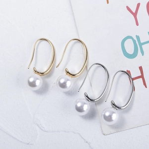 Élégantes Boucles d'Oreilles Pendantes Künstliche Perles d'Imitation Femme Mode Alliage Métal Tige en Acier Bijoux Style Simple Accessoire