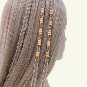 Πλαστικές Χάντρες Μαλλιών για Dreadlocks Με Εργαλείο Χάντρας Μοτίβο Καρδιά Καρό Κοσμήματα Πλεξούδας για Γυναίκες Κορίτσια Αξεσουάρ