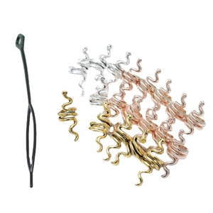 Snake ear cuffs set in gold silver and rose gold finishes with adjustment tool