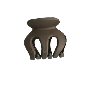 Matte dark brown claw clip for ponytail styling made of durable plastic material