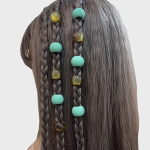 Wood Dreadlock Beads Large Hole Colorful Braid Rings Bohemian DIY Hair Accessories Dreadlock Jewelry For Women