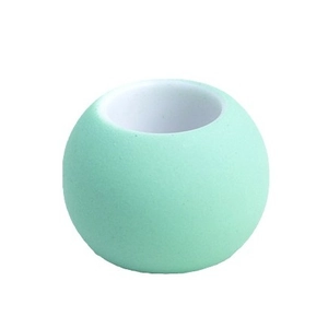Spherical mint green DIY bead decorative accessory with large hole for hair styling