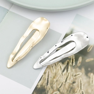 Pince À Cheveux Métallique Géométrique Minimaliste Pour Femmes Alliage Pince À Frange Pince Latérale Bijoux De Cheveux Mode
