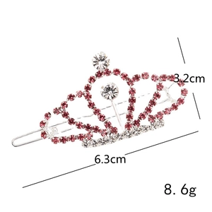 Specifiche dettagliate delle dimensioni per il fermaglio a corona con strass colorati