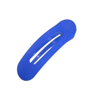 Fermaglio per capelli rettangolare blu Klein opaco con design a scatto classico