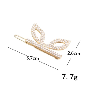 Tableau des tailles détaillé pour pince à cheveux avec perles et strass de 5,7 cm