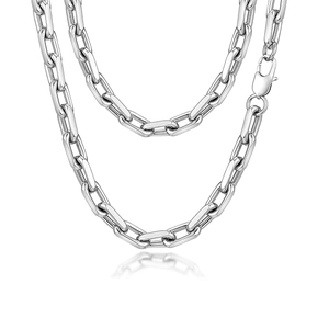 Grobe Edelstahl Büroklammer Kette Halskette Und Armband Für Damen Herren Minimalistisch Silberfarben Industrie Hip Hop Punk Schmuck