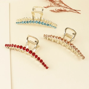 Elegantere Metall Strass Haarklammer Für Damen Mode Legierung Haargreifer Dekorative Haarnadel Kopfschmuck Für Den Alltag