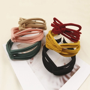 Women Knitted Ribbed Wide Headband Fashion Multi-Strand Twisted Knot Hair Band Solid Color Elegant Hair Hoop Accessories