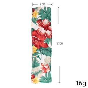 Floral print Deft Bun hair tool with tropical hibiscus pattern in 37x9cm size