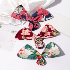 Floral Print Deft Bun Maker Cloth Hair Bun Tool For Women Lazy Hair Curler Styling Tool Fashion Print Headwear Accessory