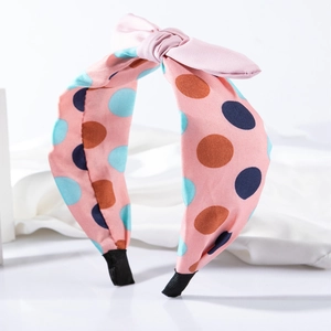Mode Breiter Knoten Haarband Für Damen Punkte Leopardenmuster Satin Haarreif Schleife Twist Kreuz Turban Kopfbedeckung Haarschmuck