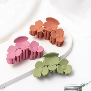 Pince À Cheveux Fleur Mate Style Coréen Pour Femmes Minimaliste Couleur Unie Laqué Accessoires Cheveux Fleur