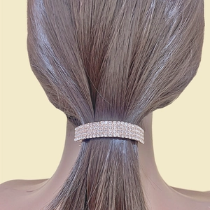 Barrette à Cheveux en Strass Raffinée Élégante en Alliage Forme Arc pour Femme Or Argent Or Rose Mode Accessoires Cheveux