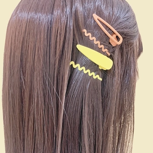 Barrettes à cheveux en alliage mat formes géométriques ondulées colorées macaron épingles à cheveux pour femmes filles accessoires