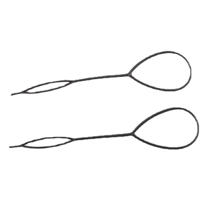 Lot de deux accessoires de coiffure noirs pour tresses et chignons professionnels
