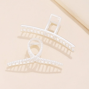 Large Metal Hair Claw Clip For Women Matte Gold Silver Shark Clip Geometric Hair Jaw Clip Non-slip Hair Accessories For Thick Hair