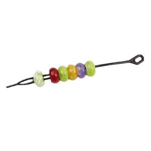 Resin large hole jelly colored beads set with threading tool for DIY hair braids