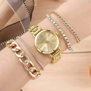 Damen Luxus Vergoldet Legierung Armband Set Mode Strass Panzerkette Tennis Armbänder Set Party Schmuck Zubehör