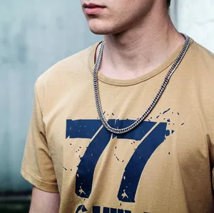 Hip Hop Stainless Steel Curb Chain Necklace For Men Women Streetwear Silver Cuban Link Chain Polished Heavy Metal Jewelry