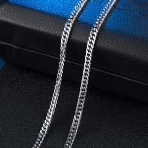 Collana a catena barbazzale da 8mm in acciaio inossidabile lucido per uomo e donna