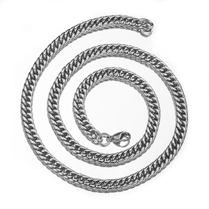 Collier Et Bracelet Minimalistes En Acier Inoxydable Maille Gourmette Pour Hommes Femmes Argent Poli Bijoux Hip Hop Streetwear