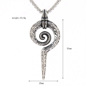 Macro detail of Maya totem snake pendant with 51mm height and 13.8g weight specs