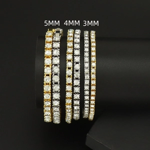 Pulseras tenis clásicas de 3mm, 4mm y 5mm de ancho, disponibles en oro y plata