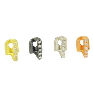 Set de grillz hip hop avec zircons verticaux en coloris or noir argent et or rose poli