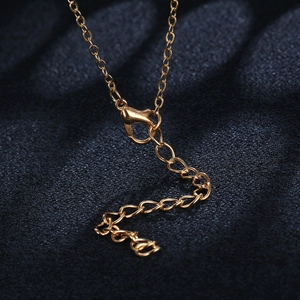Detailed macro view of the golden lobster clasp and adjustable extension chain of the bracelet