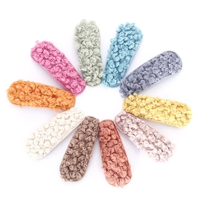 Set di 10 fermagli per capelli BB in lana d'agnello colorata per donna in varie tonalità