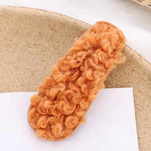 Molletta per Capelli in Peluche Lana d'Agnello per Donne Ragazze Tinta Unita Autunno Inverno Clip BB Accessori Capelli Tessuto